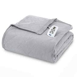 Micro Flannel Electric Heated Comforter/Blanket - Greystone 