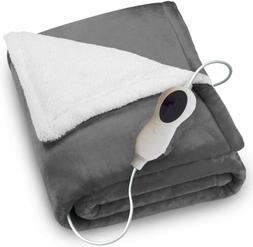 VIPEX Electric Heated Plush Throw Blanket 50 x 60'' with Rem