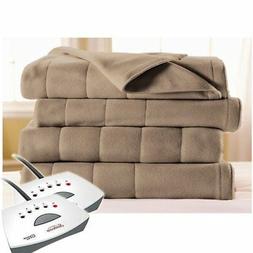 Fleece Heat Electric Blanket Light Quilted Queen Mushroom Co