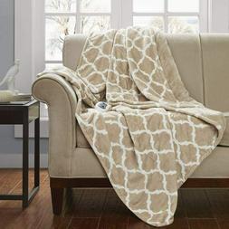 Beautyrest - Plush Heated Throw Blanket &ndash; Secure Comfort T