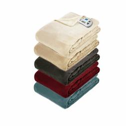 Pure Warmth Plush Electric Heated Warming Blanket Digital